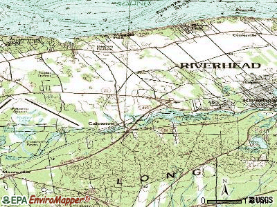Calverton topographic map