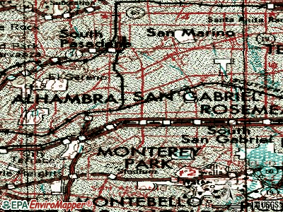 Alhambra topographic map