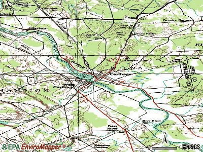 Carthage topographic map