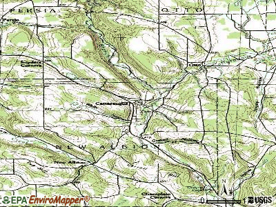 Cattaraugus topographic map