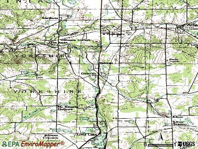 Delevan topographic map