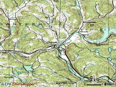 Deposit topographic map