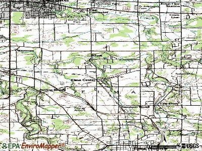 Elma Center topographic map