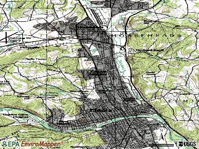 Elmira Heights topographic map