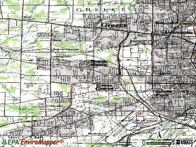 Gang Mills topographic map