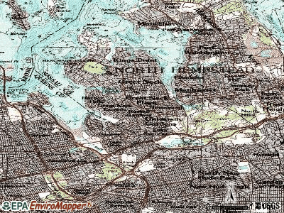 Great Neck Plaza topographic map