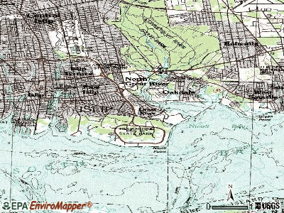 Great River topographic map