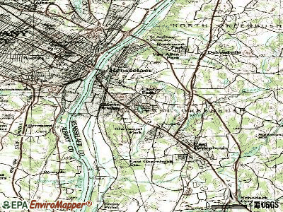 Hampton Manor topographic map