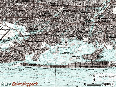 Hewlett Neck topographic map
