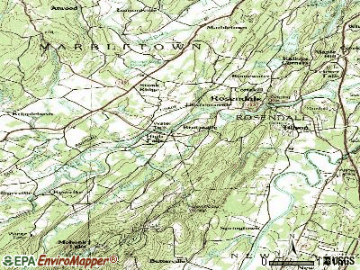 High Falls topographic map