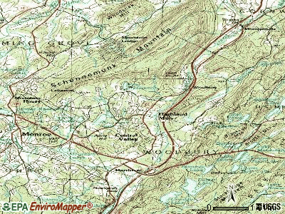 Highland Mills topographic map