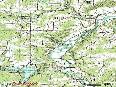 Houghton topographic map