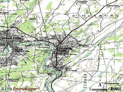 Hudson Falls topographic map