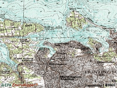 Huntington Bay topographic map