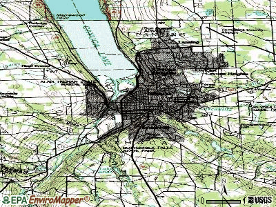 Ithaca topographic map