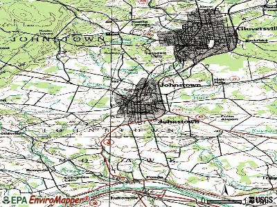 Johnstown topographic map