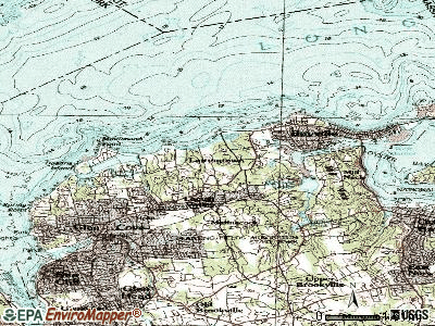 Lattingtown topographic map
