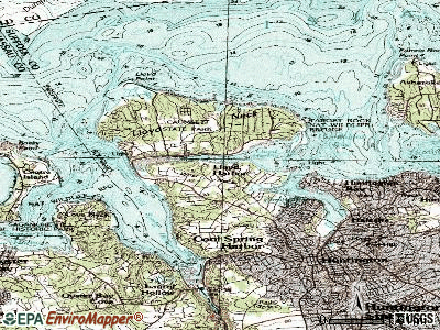 Lloyd Harbor topographic map