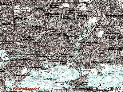 Lynbrook topographic map