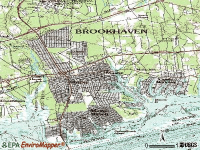 Mastic topographic map