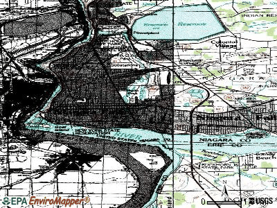 Niagara Falls topographic map