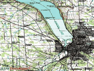 Northwest Ithaca topographic map
