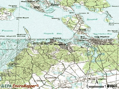 Noyack topographic map