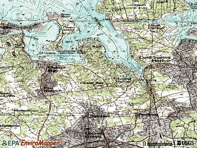Oyster Bay Cove topographic map