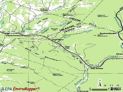 Pine Hill topographic map