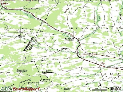 Preston-Potter Hollow topographic map