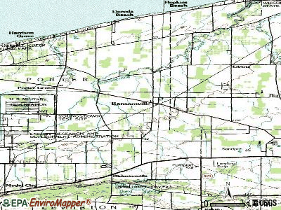 Ransomville topographic map