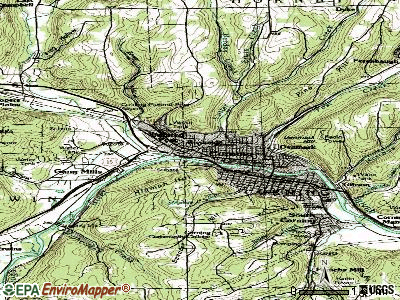 Riverside topographic map