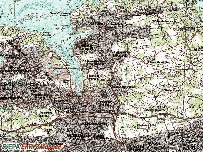 Roslyn Harbor topographic map