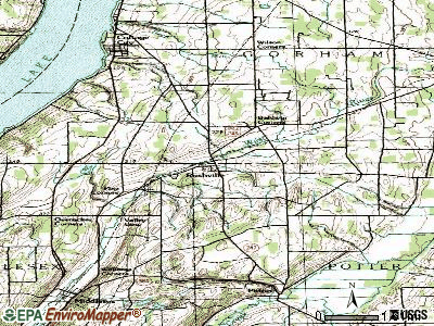 Rushville topographic map