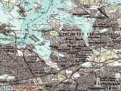 Saddle Rock Estates topographic map