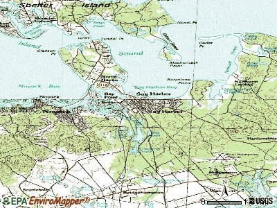 Sag Harbor topographic map