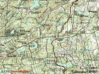 Shrub Oak topographic map
