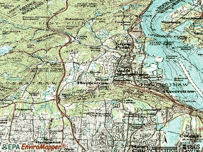 Thiells topographic map