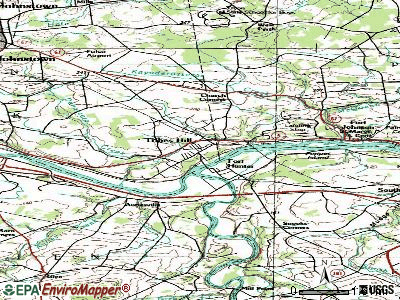 Tribes Hill topographic map