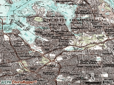 University Gardens topographic map