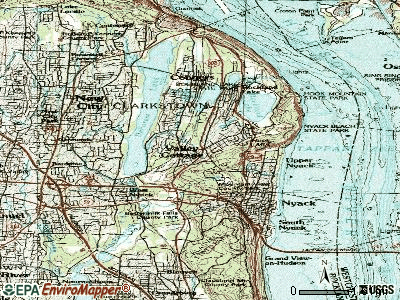 Valley Cottage topographic map
