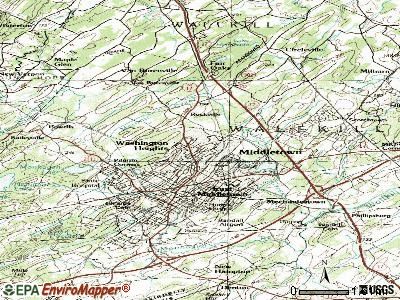 Washington Heights topographic map