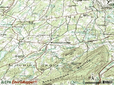 Washingtonville topographic map