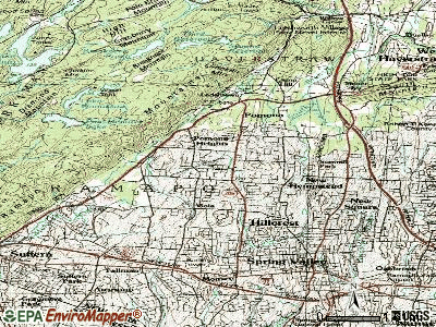 Wesley Hills topographic map