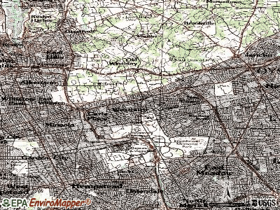 Westbury topographic map