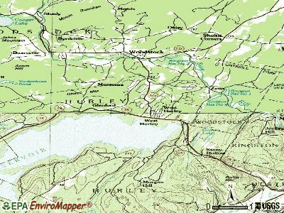 West Hurley topographic map