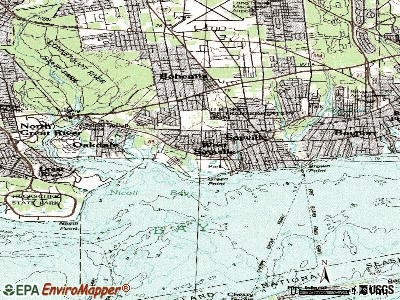 West Sayville topographic map