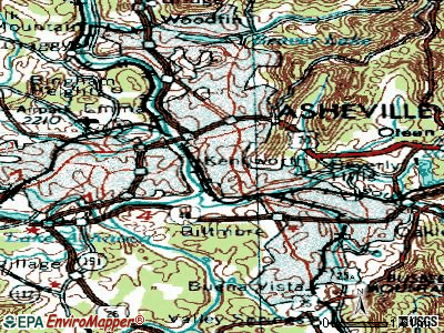 Asheville topographic map