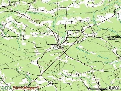 Aulander topographic map