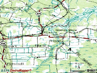 Aurora topographic map